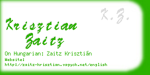 krisztian zaitz business card